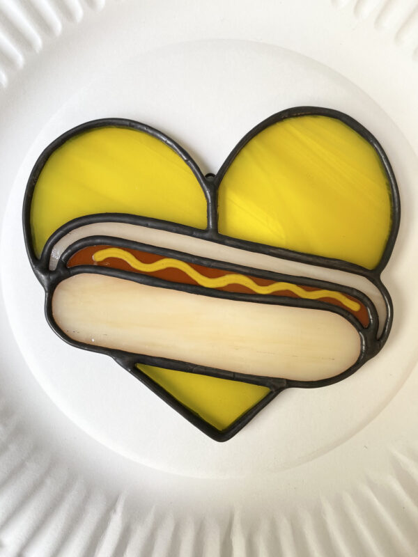 Mini hot dog heart - mustard lovers only! - Image 2